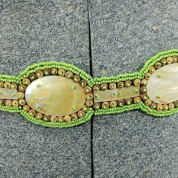 Bohemian style Shell Belt, Green - Picture 1 of 7